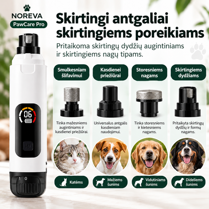 NOREVA PawCare Pro – elektrinis nagų šlifuoklis augintiniams